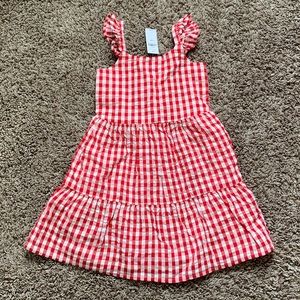 Smocked gingham toddler dress